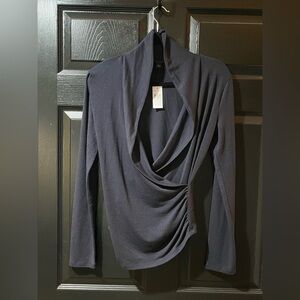 NEW Ann Taylor Faux Wrap Waist Top NWT